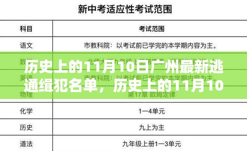 歷史上的11月10日廣州逃犯名單揭秘，最新通緝犯名單曝光