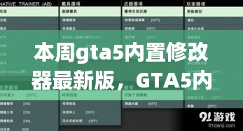 GTA5內(nèi)置修改器最新版，科技重塑游戲體驗(yàn)！