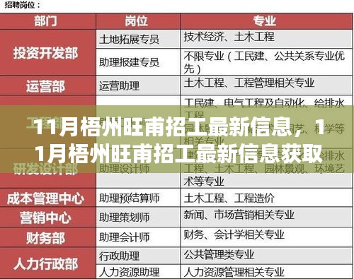 11月梧州旺甫招工最新信息及應聘全攻略，初學者與進階用戶必看