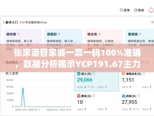 張家港管家婆一票一碼100%準(zhǔn)確，數(shù)據(jù)分析揭示YCP191.67主力版