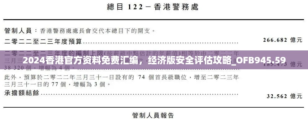 2024香港官方資料免費匯編，經(jīng)濟版安全評估攻略_OFB945.59