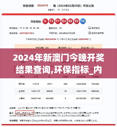 2024年新澳門今晚開獎結果查詢,環(huán)保指標_內(nèi)置版EHZ45.76