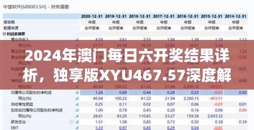 2024年澳門每日六開獎結(jié)果詳析，獨享版XYU467.57深度解讀