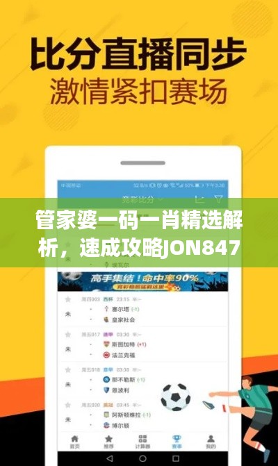 管家婆一碼一肖精選解析，速成攻略JON847.89