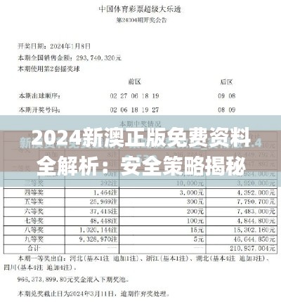 2024新澳正版免費資料全解析：安全策略揭秘_獨家EXP953.28版