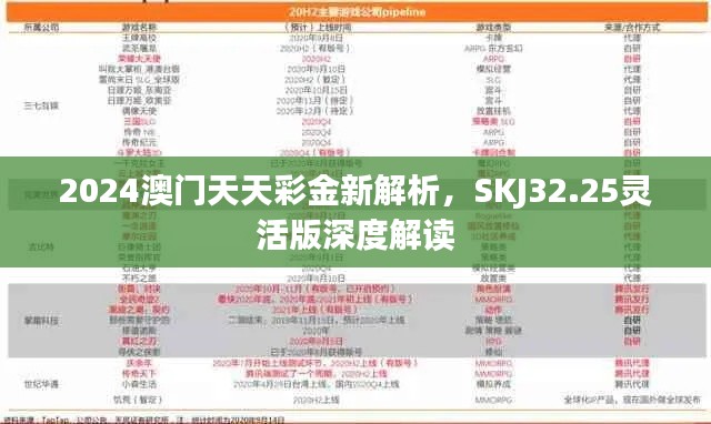 2024澳門天天彩金新解析，SKJ32.25靈活版深度解讀