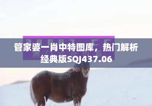 管家婆一肖中特圖庫，熱門解析經(jīng)典版SQJ437.06