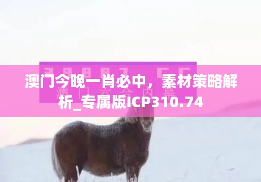 澳門今晚一肖必中，素材策略解析_專屬版ICP310.74