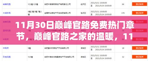 巔峰官路，家的溫暖與11月30日的趣事情感紐帶免費(fèi)熱門章節(jié)分享