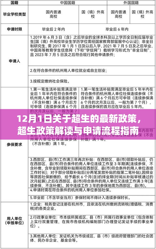 超生政策解讀與申請流程指南，最新政策解讀適用于初學者與進階用戶