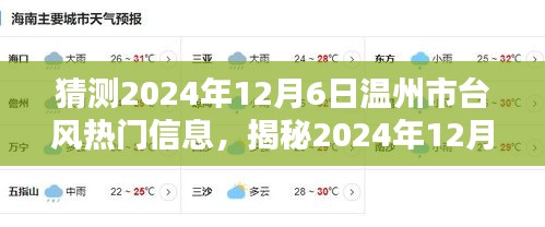 揭秘與預(yù)測(cè)，2024年溫州市臺(tái)風(fēng)熱門信息提前解讀與應(yīng)對(duì)準(zhǔn)備