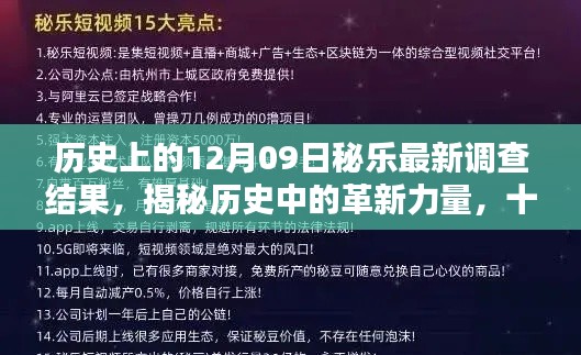 揭秘歷史革新力量，十二月九日秘樂最新科技產(chǎn)品深度解析與調(diào)查揭秘