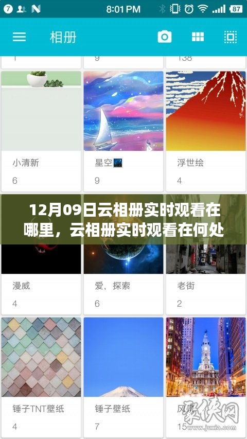 關于云相冊實時觀看，尋找12月09日的特定觀察點
