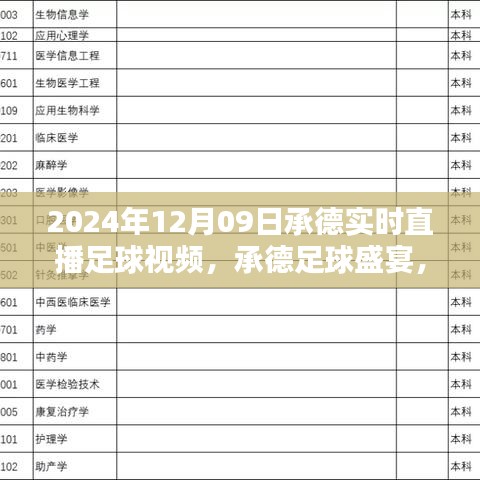 承德足球盛宴，實(shí)時(shí)直播足球視頻解析（日期，2024年12月09日）