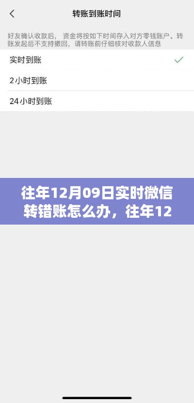 往年12月09日微信轉(zhuǎn)賬出錯應(yīng)對指南，實時策略與建議