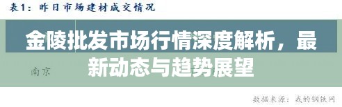 金陵批發(fā)市場(chǎng)行情深度解析，最新動(dòng)態(tài)與趨勢(shì)展望