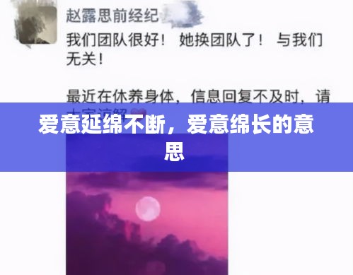 愛意延綿不斷，愛意綿長的意思 