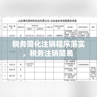 稅務簡化注銷程序落實，稅務注銷簡易 