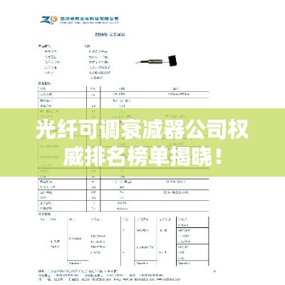 光纖可調(diào)衰減器公司權(quán)威排名榜單揭曉！