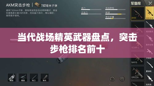 當(dāng)代戰(zhàn)場精英武器盤點(diǎn)，突擊步槍排名前十