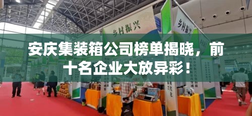 安慶集裝箱公司榜單揭曉，前十名企業(yè)大放異彩！