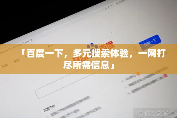 「百度一下，多元搜索體驗(yàn)，一網(wǎng)打盡所需信息」