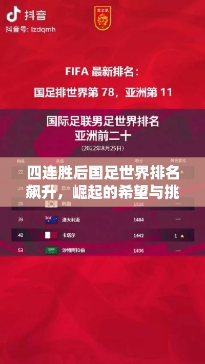 四連勝后國足世界排名飆升，崛起的希望與挑戰(zhàn)并存